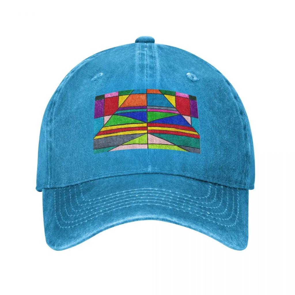 Geometric Colors Baseball Cap Sun Hat For Children Trucker Cap Beach Bag Golf Wear Womens Hats Unisexs