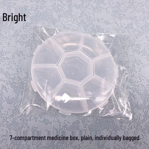 7-Day Round Portable Pill Box with 7 Compartments