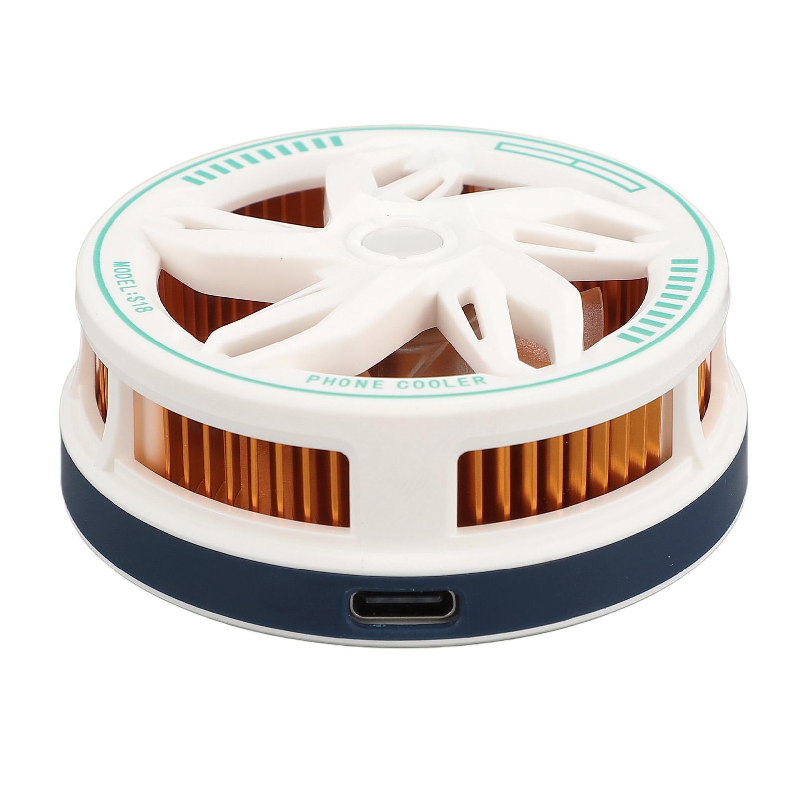

Phone Cooler 15W Magnetic Adsorption Quiet Portable Cell Phone Radiator Cooling Fan for Gaming Live белый