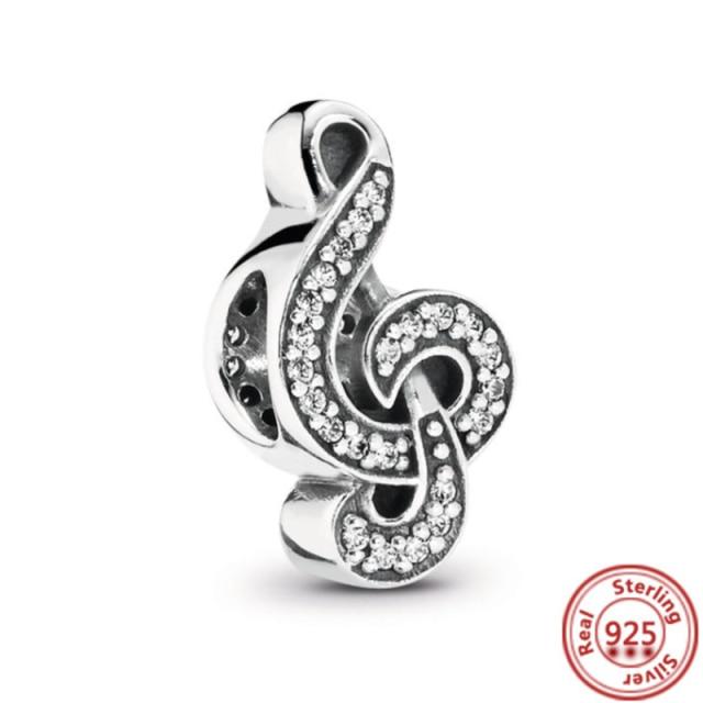 925 Silver Love Collection Beaded Pendant Charm Accessory Bracelet Women 'S Diy Jewelry