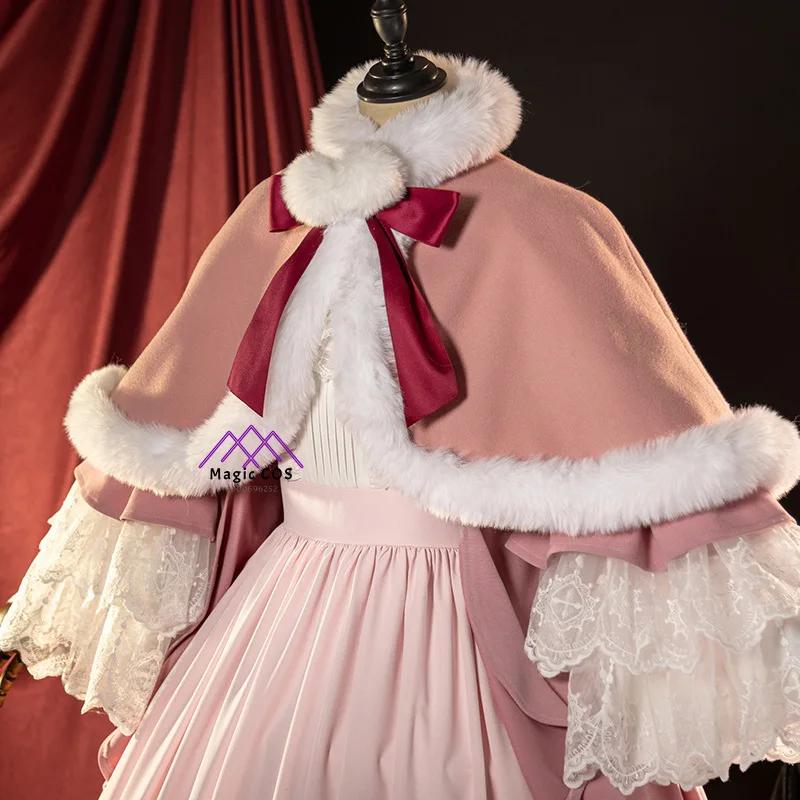 Victorique De Blois Cosplay Costume Wig Anime Gosick Pink Dress Maid Lolita Uniform Cloak Hairpin Halloween Party Women Anime