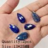 Natural Blue Lapis Lazuli Connector Charms Pendant Stone Warter Drop Teardrop Heart Pendants Charm For Jewelry Making Necklaces