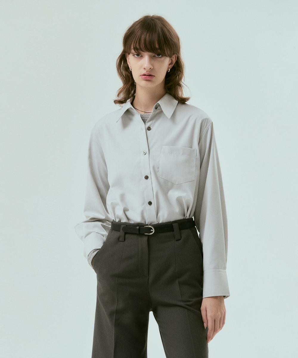 Sillen Классические шелковистые рубашки (Светло-серый) Light Grey/Free