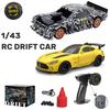 Upgraded Gyro 1/43 RC Drift Car RTR 4WD High Speed Racing Vehicle 2.4G Mini Remote Control Drift Race Model Toy for Kids Gifts