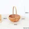 Handheld Woven Rattan Basket: Ideal for Flowers, Fruit, Gifts, Storage, and Souvenirs - Perfect for Flower Shops and Children's Day Celebrations.