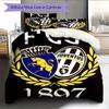Set Copripiumino Trapuntato Juve Federa Federe Decorazione Casa Regalo di Compleanno (1 * copripiumino + 2 * federa, senza nucleo)