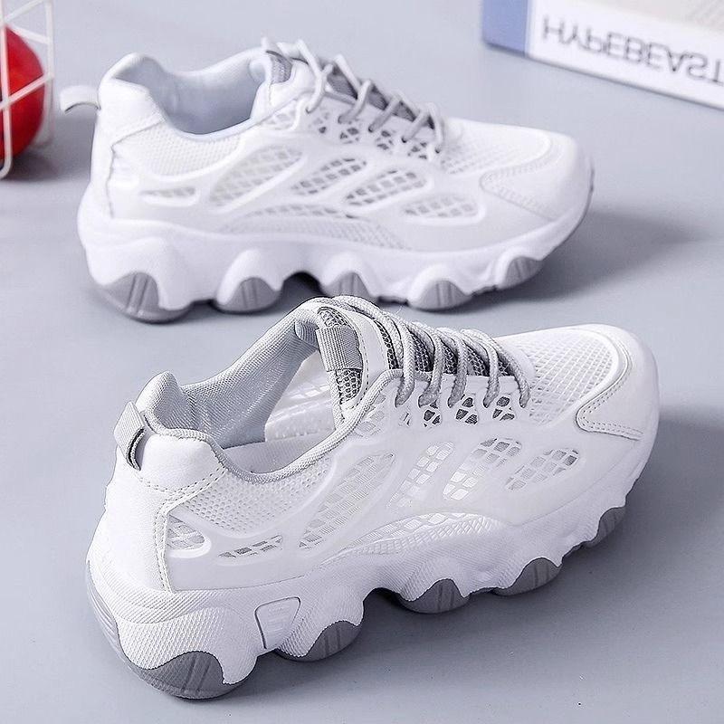 

Summer women s shoes little white shoes women s new breathable thin student mesh net shoes platform sports casual women s shoes 35 розовый