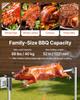 Gril à rôtissoire, AC220-240V Kit de gril à rôtissoire électrique à 8 niveaux de hauteur, Kit de rôtissoires pour grils BBQ avec capacité de charge de 88 lbs, Moteur 38W, Acier inoxydable