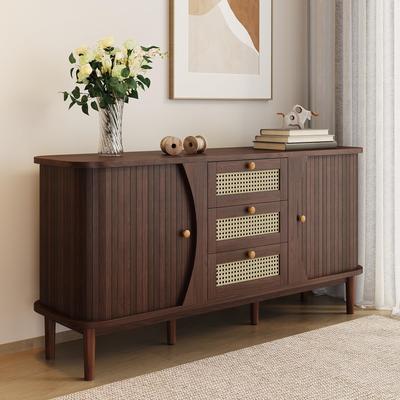 Commode à 3 tiroirs, Bahut moderne à portes coulissantes, pour salle à manger, salon, chambre à coucher