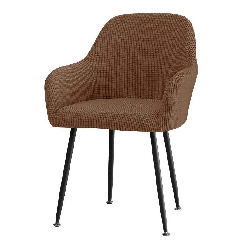 Elastic Curved Dining Chair Cover  High Armrest Chair Cover  All Inclusive  All Season Universal  Shaped Chair Cover