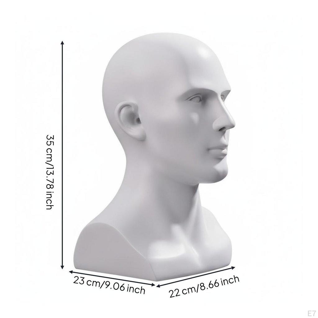 Realistic Mannequin Head With Ear Holes Hairpiece Holder Versatile Hat Display Stand for