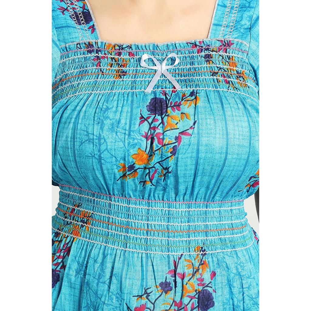 Women Beautiful Cotton Maxi Gown Indian Bollywood Summer Wear Nighty Dress