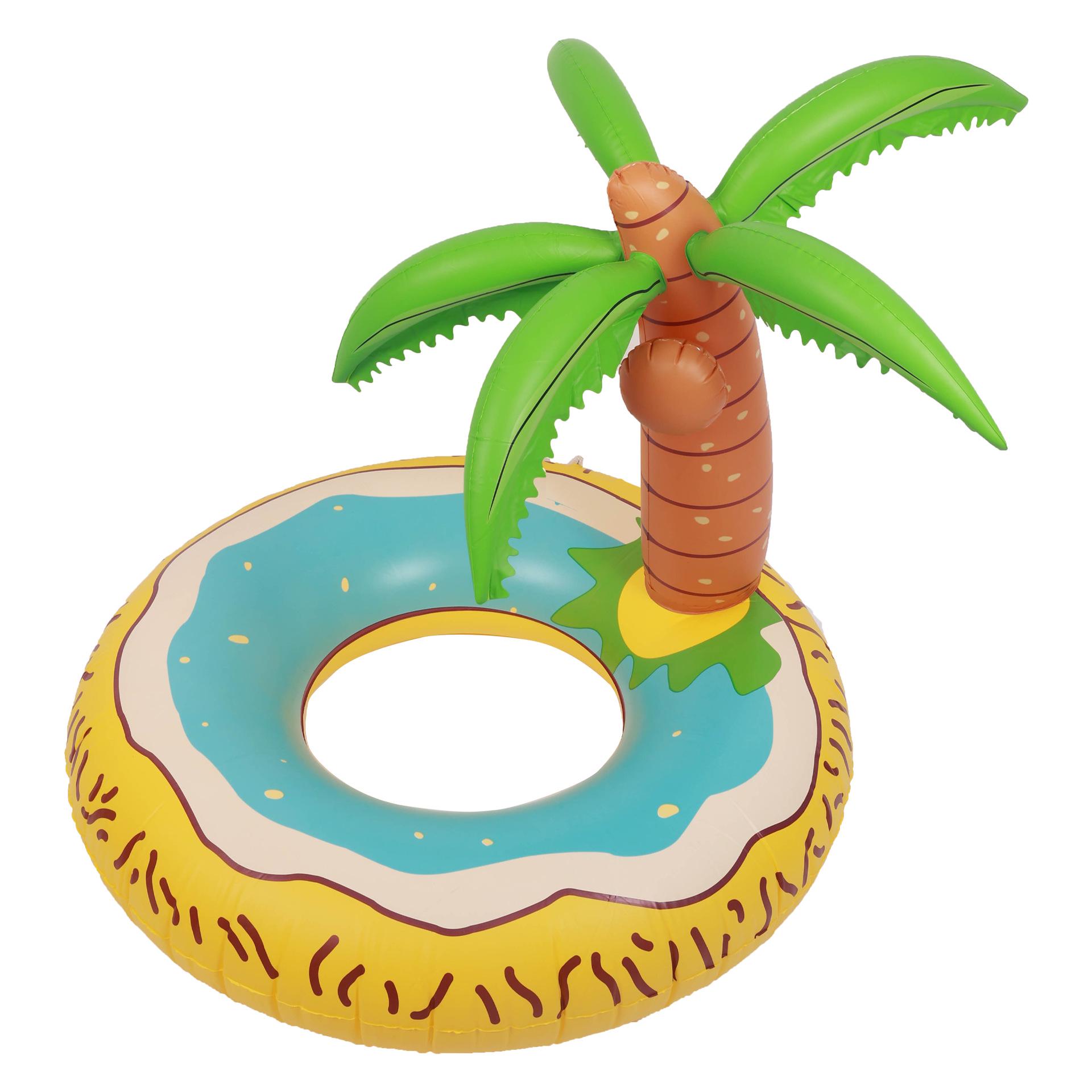 Coconut Tree Inflatable Floating Mat with Backrest 120cm*120cm