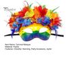 Durable Hard Plastic Masque Mardi Gras for Men Women, Colorful Rainbow Masquerade Feathered Carnival Venetian Prom Party, Carnival, Halloween Cosplay