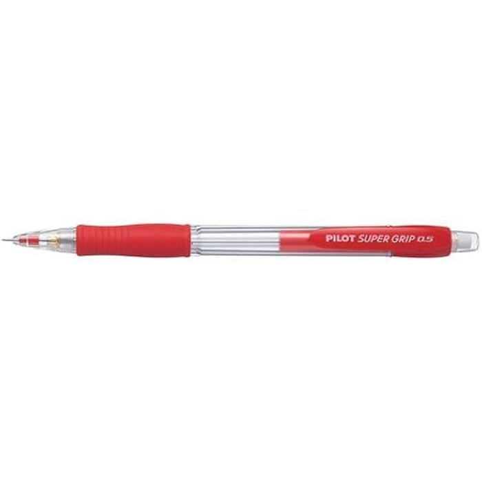 Porte-mines Pilot Supergrip - Rouge - 0,5 Mm - Set De 12 Pièces