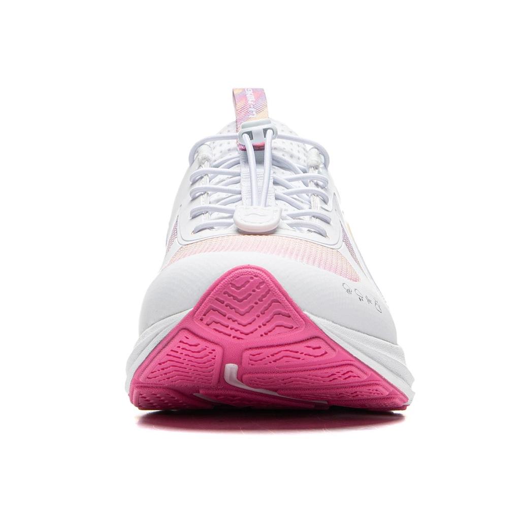 Li Ning Kids Running Shoes Comfortable Durable Casual Simple Kids sneaker Standard-White Peach-Blossom-Pink Light-Iris-Purple YKFU096-2