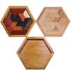Dimensional Wooden Hexagonal Puzzle Children Educational Toy Klotski Interactive