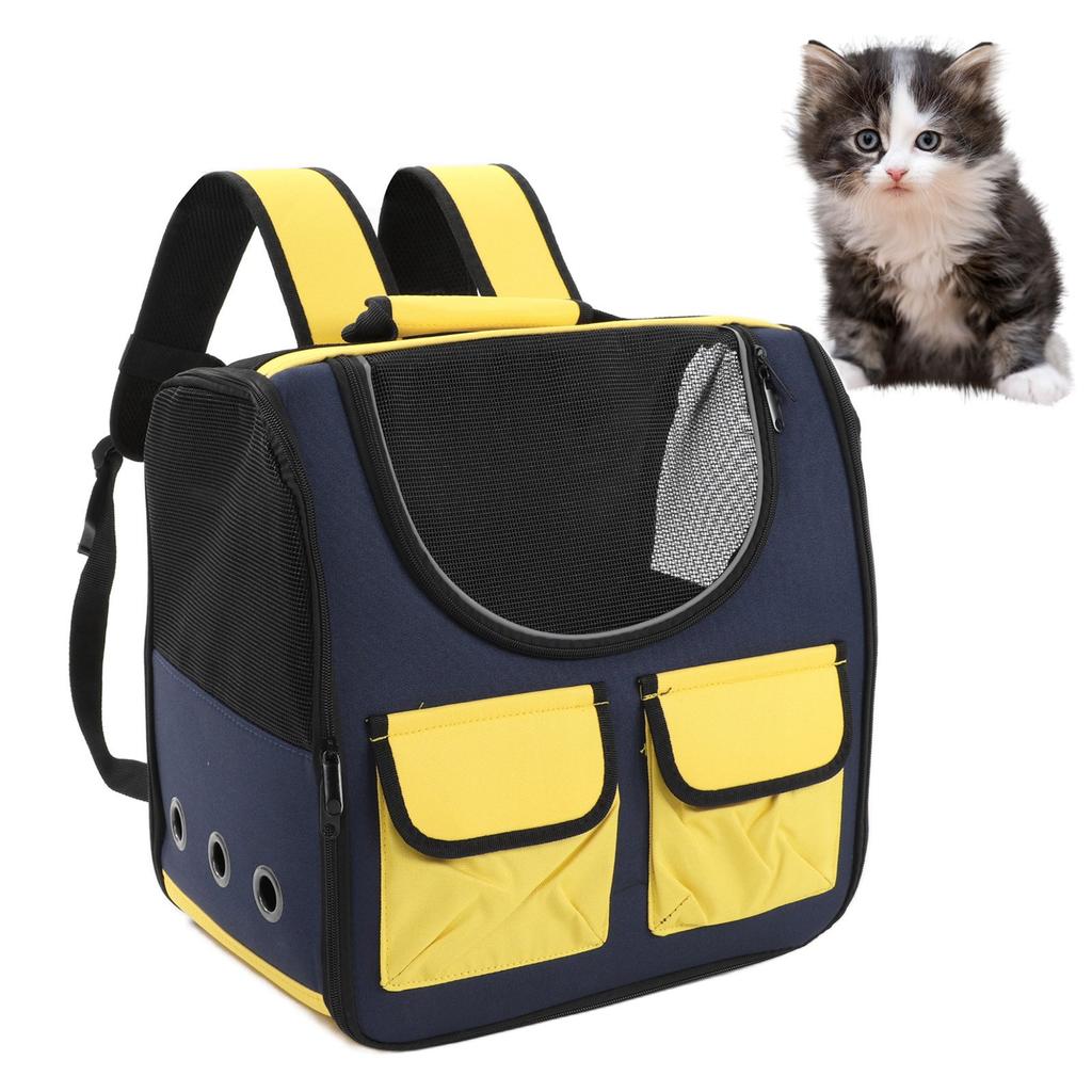 Pet Backpack Foldable Breathable Large Space Portable Travel Doghouse for Traveling Hiking for