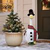 Saisonale Veranda-Gans Kleidung 1 Set Weihnachtskostüm, Festliches Kleid mit Hut, Winter-Dekorationszubehör Herbst-Feiertagskostüm für 23-Zoll-Statue, Garten