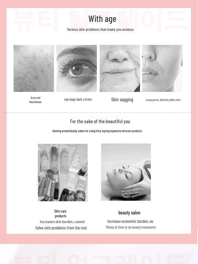 Ultrasonic Iontophoresis & Vibrating Light Therapy Skin Rejuvenation Device