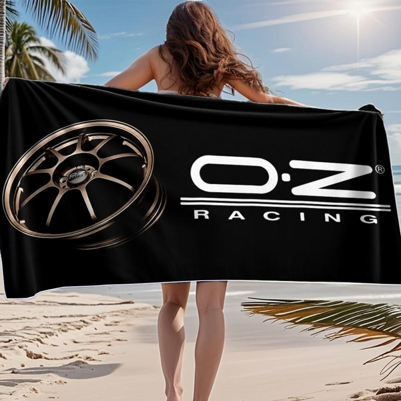 67 Robot Soccer Graffiti Beach Towel Green Lightning Teen Boys Quick Dry Pool Towel