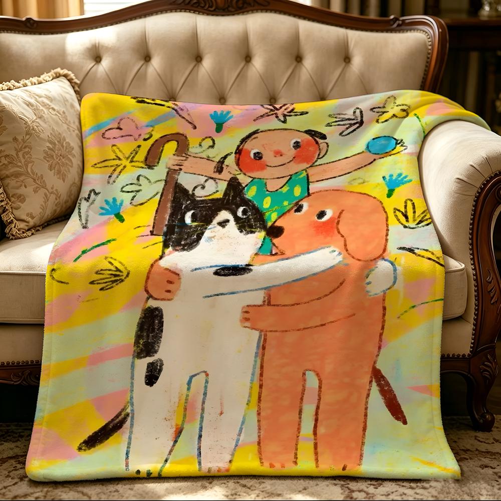 Artist P-Pdohk-k Throw Thick Comfort Flannel Quilt, Multi-scene Use Indoor Outdoor Daily Nap