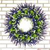 Cross-border Lavender Wreath: Spring/Summer Door & Window Floral Hanging Ornament for Outdoor & Shop Décor