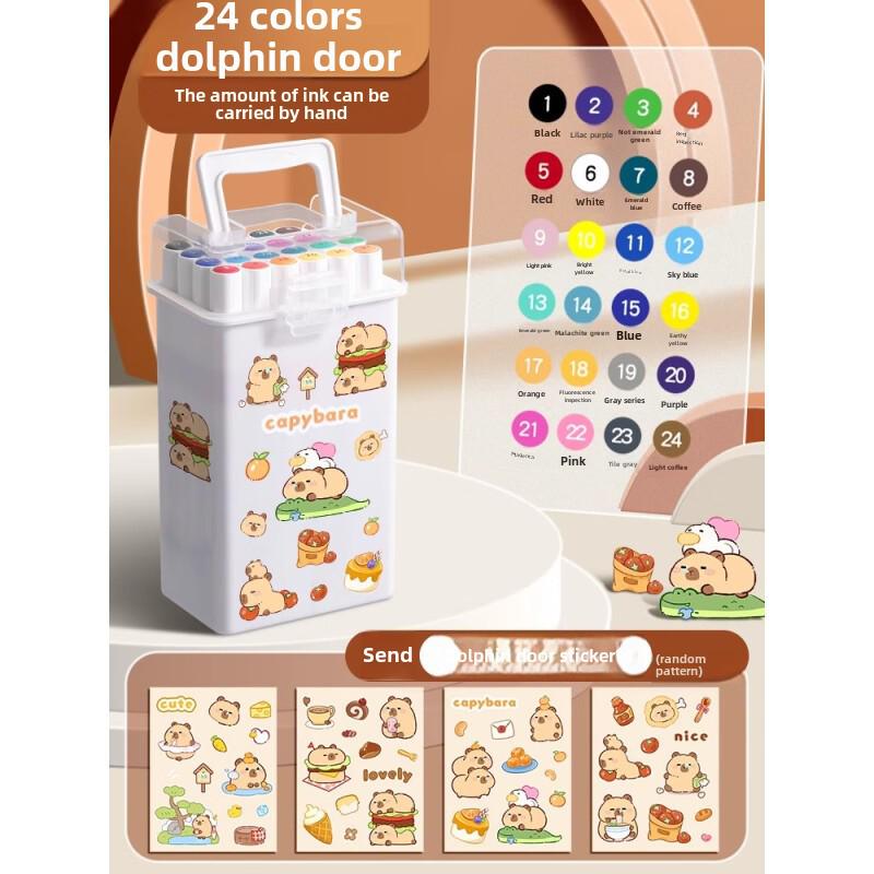 

Набір акварельних фломастерів Capybara для студентів і дітей. 80 кольорів