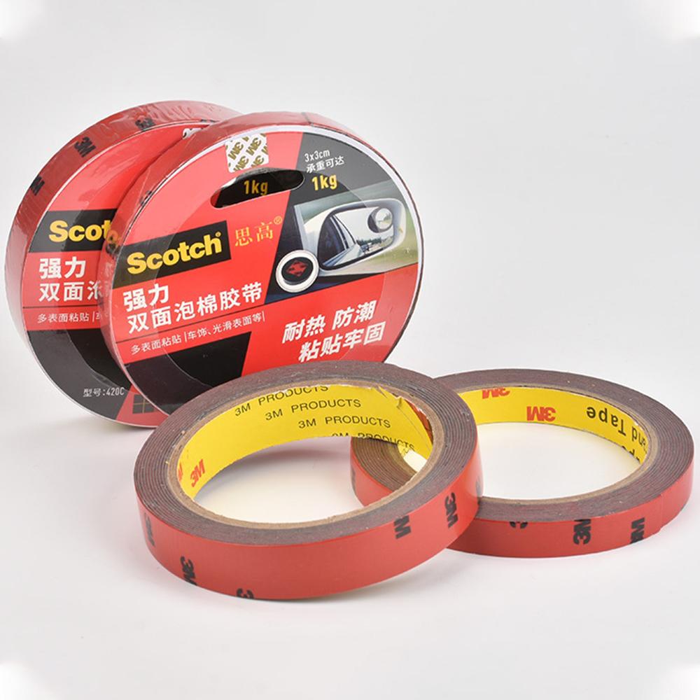 3M 420C Scotch Strong Adhesive Double Sided Foam Tape for Vehicles Waterproof Moisture Proof No Marking Tape for Vehicle