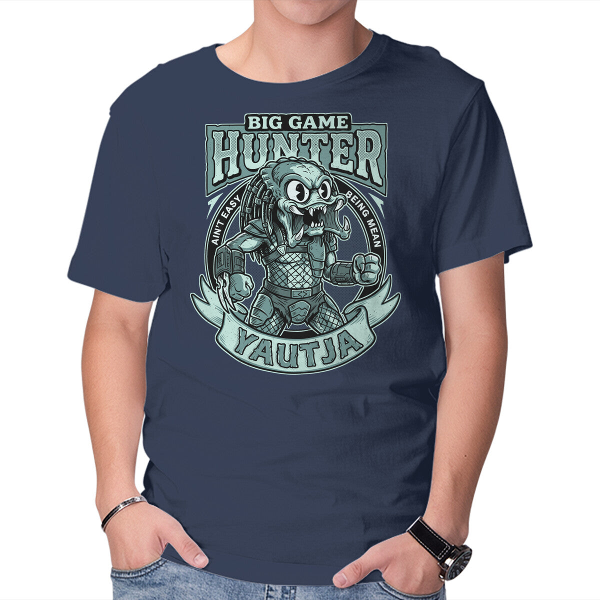 Unisex Crew Neck T-Shirt Big Game Hunter Graphic Short Sleeve Casual Tee XXXXL