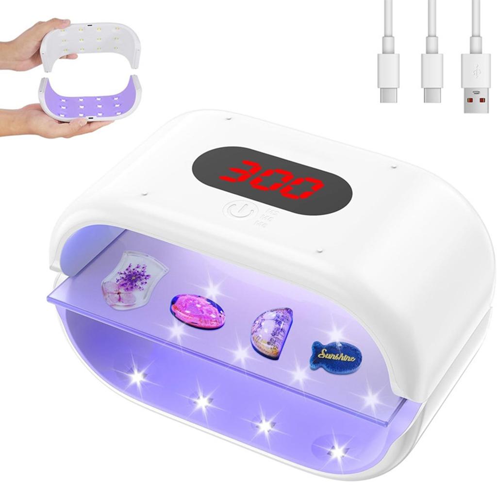 Lâmpada de Cura de Resina UV Dupla Face Endurecedor de Resina UV Para Fabricação de Joias e Artesanato DIY Com Endurecimento Rápido Bidirecional