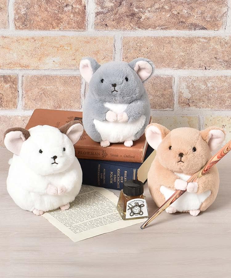 Bleu Bleuet Chubby Chinchilla Plush Toy (Light Brown)