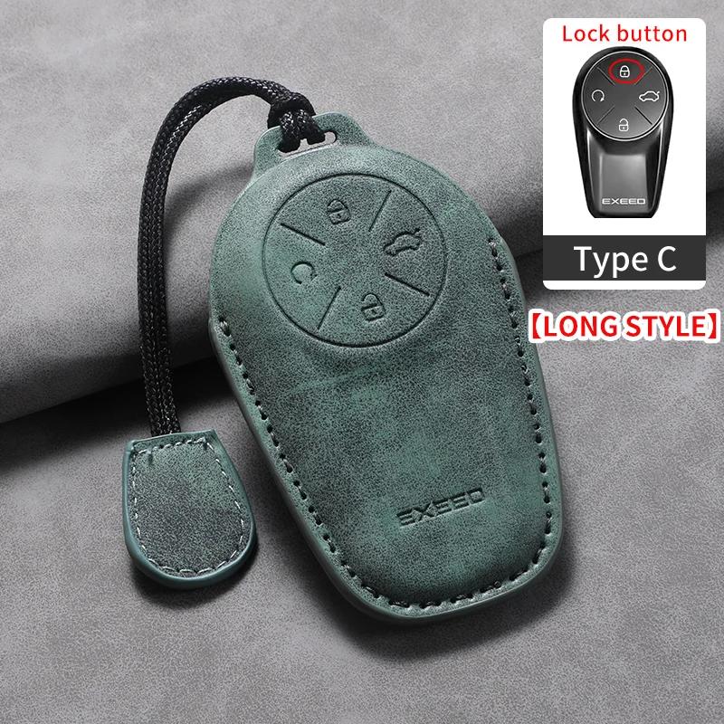 Leder Autoschlüssel Hülle Abdeckung Schale Fob für Chery EXEED LX TXL AtlantiX ET ES VX Auto Schlüsselanhänger Halter