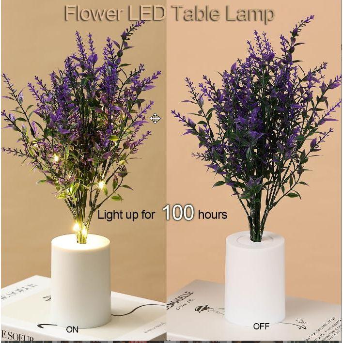 LED Tulip Rose Flower Lamp – Romantic Bedside Night Light, Simulation Bouquet for Home, Bedroom, Wedding & Decorative Display (Warm White)