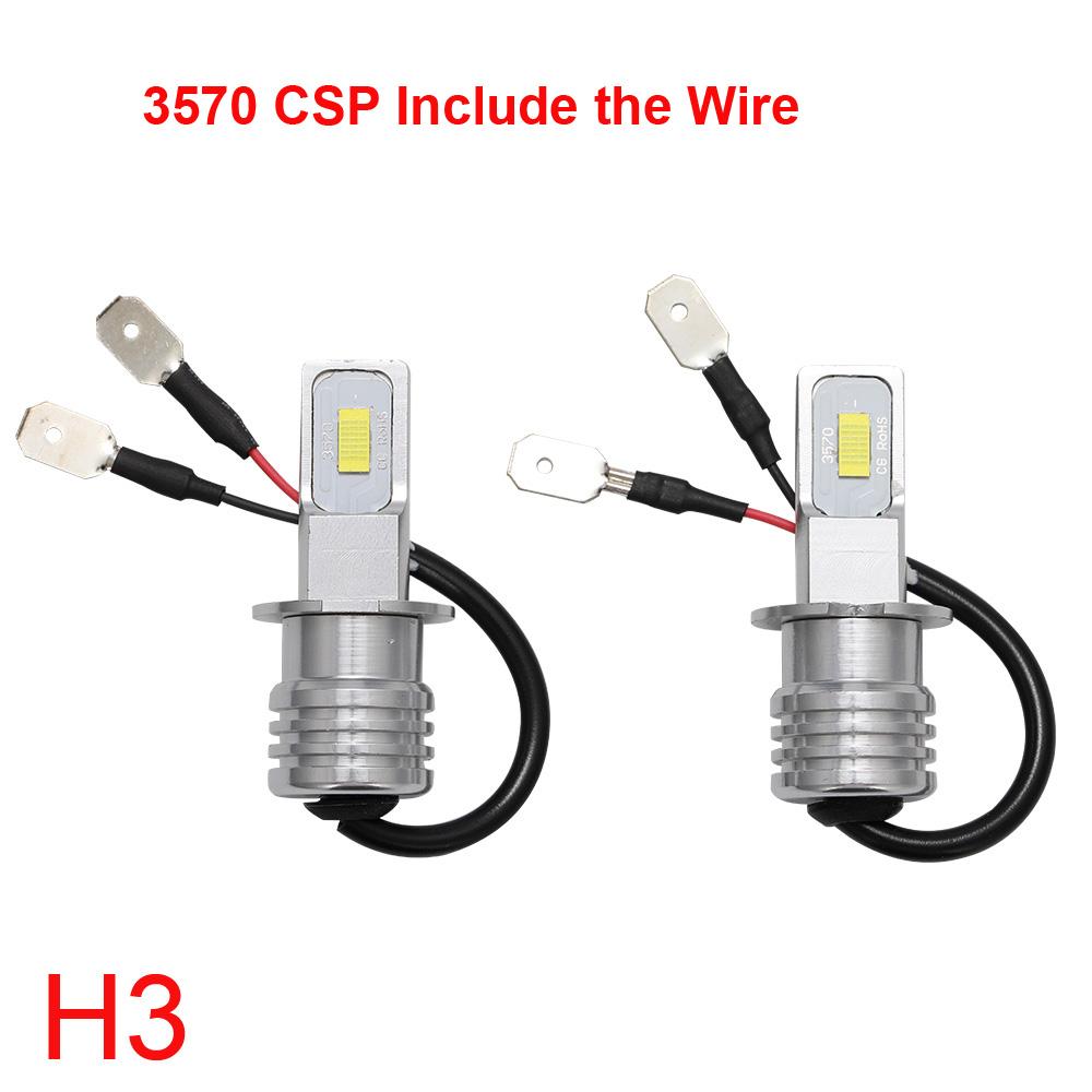 2Pcs LED H7 H4 CSP Car Headlight H11 H8 H9 Car Fog Light 9005 HB3 9006 HB4 Bulbs H1 H3 H16 Lamp DRL Light Auto 6000K 12V White Bulbs 7