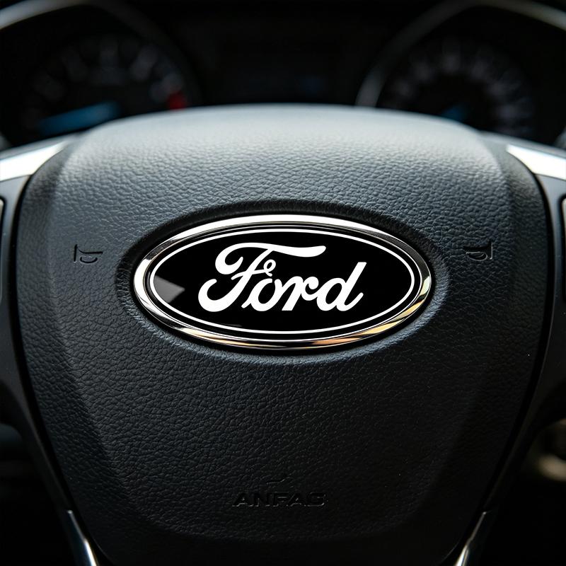 1Pcs Car Steering Wheel Decoration Sticker Badge Auto Styling For Ford Focus Mondeo Kuga Fiesta MK7 Escort Explorer Edge 2 4 MK2 MK4