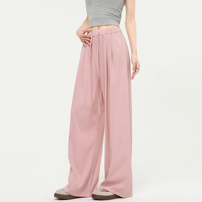 Tennis Jeans for Women's New Summer Thin Wide-leg Loose Lazy Draped Straight-leg Pink Yamamoto Pants