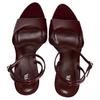 Zara Sandali con Tacco Metallico e Cinturino alla Caviglia in Vernice Bordo Donna 13810510624