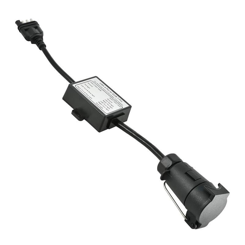 1Pc Portable Trailer Connector Accessories American 4-pin To European 7-pin Adapter Trailer Harness Connection Converter