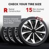 Set of 4 R15 Wheel Trims, 15 Wheel Caps, Steel Rim Decorative Caps, Rim Covers for Most Car Brands