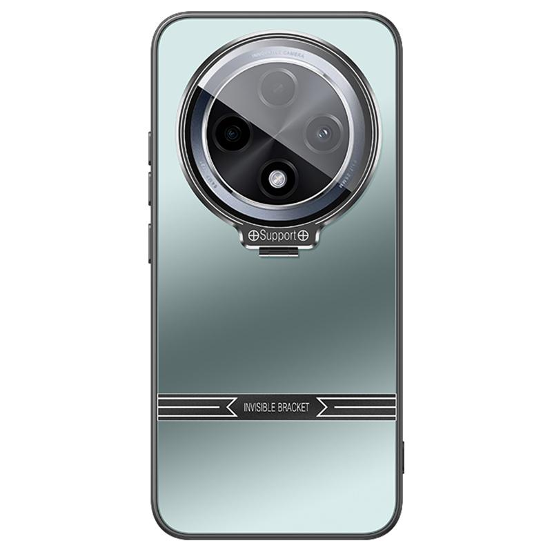 For Oppo A3 5G Case PC+TPU Matte Anti-Fingerprint Phone Cover with Lens Kickstand