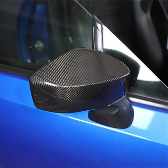 Real Carbon Fiber Car Side Mirror Cover Stick For Subaru BRZ Toyota 86 2013-