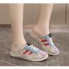 New Striped Women's Mueller Shoes with Breathable Mesh, Versatile Outdoor Casual Shoes, Soft Sole, Not Tiring for Feet