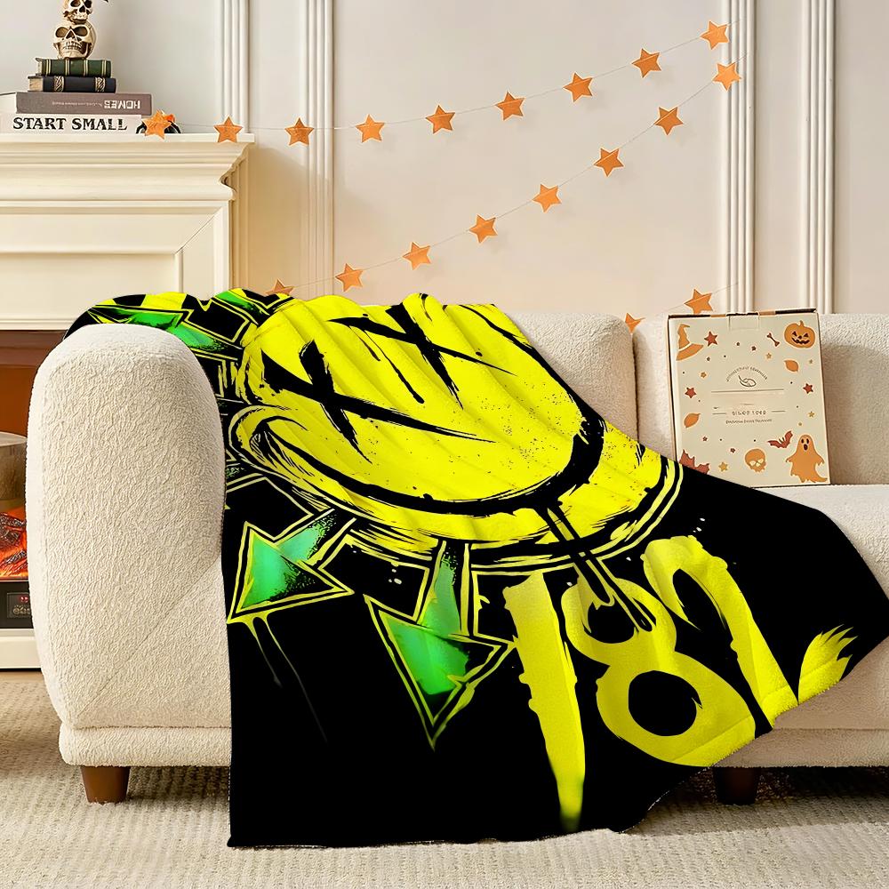 Band Blink 182 Throw 240g Flannel Blanket Lightweight Soft Skin-friendly Summer Thin Throw Blanket