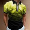 Modern Short Sleeve Polo with Zipper, Stylish Casual Men's Top