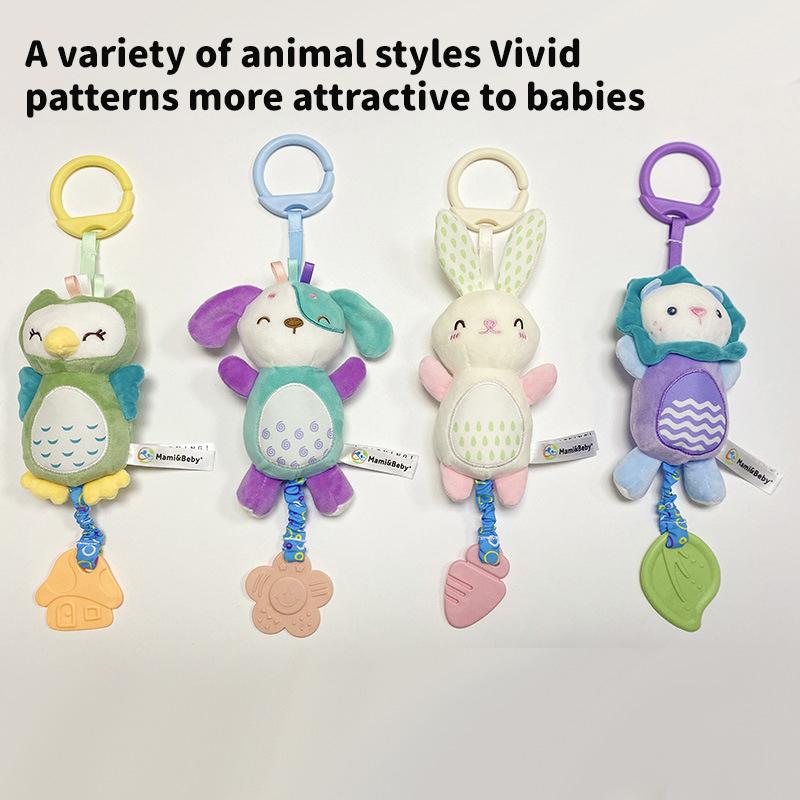 Grzechotki dla noworodka Dzwonek Zabawka Grzechotki sensoryczne dla niemowląt Miękka zabawka edukacyjna Pluszowe zwierzątka Kuranty wietrzne Wózek Dziecięcy Samochód Łóżeczko