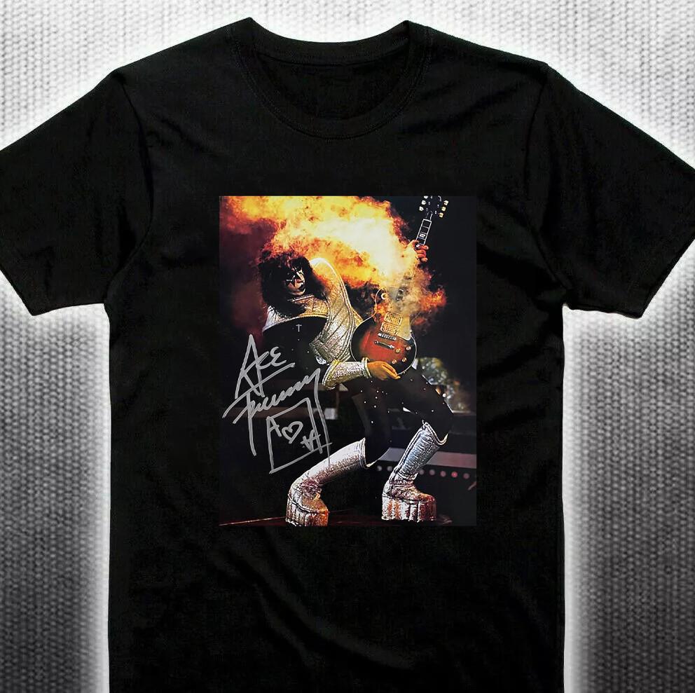 Trend Ace Frehley Signature Black T-shirt FULL size S-5XL Unisex HT375 L