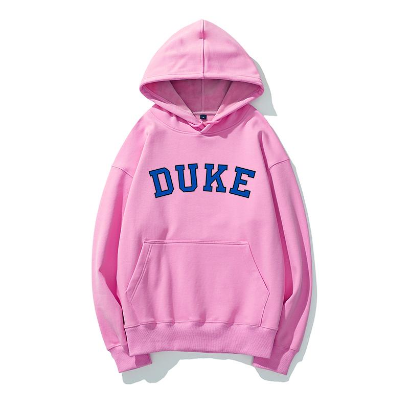 Duke Tištěná Mikina s Kapucí Dlouhý Rukáv Jednoduchá Jednobarevná Mikina Podzim Dámská Street Mikina Módní Unisex Oblečení Osobnost Unisex Topy