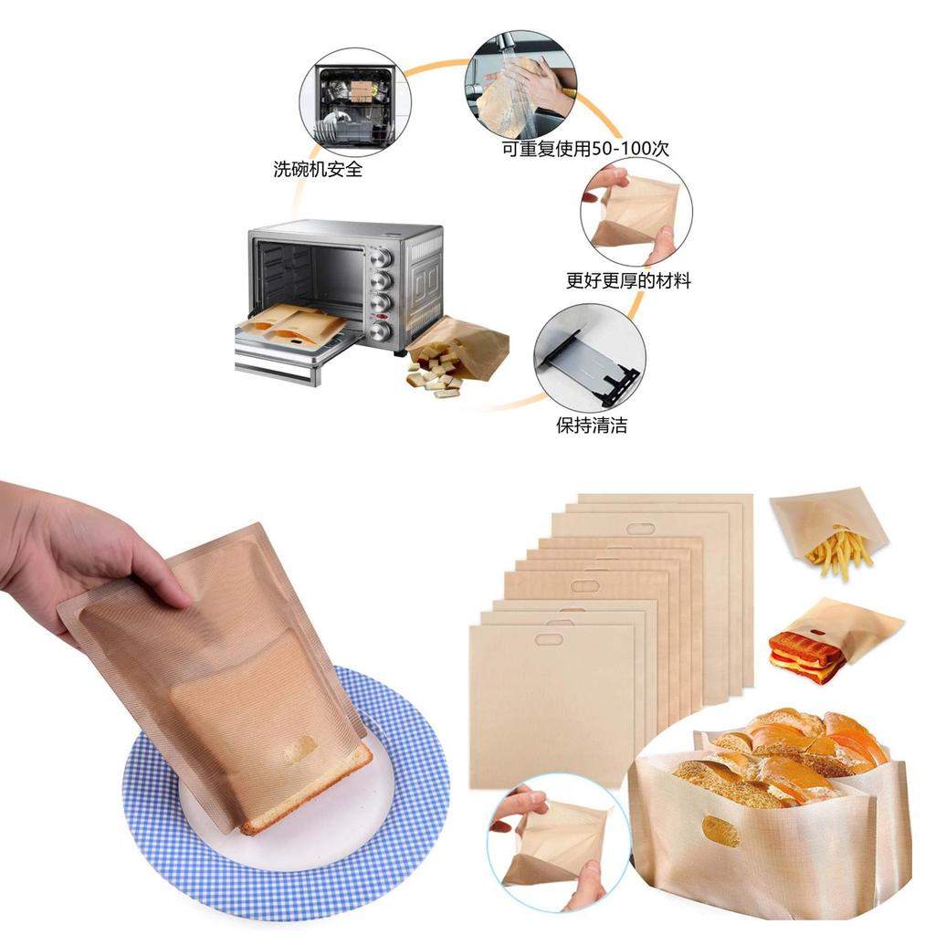 Kitchen Microwave Heating Bag With Nonstick Teflon Coating For Home Baking And Toasting