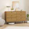 Chest of Drawers, 6 Drawer Dresser - Oak